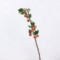 Artificial Green Apple Branch with Leaves, 24" Single Stem Faux Plant for Home Decor, Hotel Displays, and Window Styling