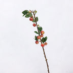 Artificial Green Apple Branch with Leaves, 24" Single Stem Faux Plant for Home Decor, Hotel Displays, and Window Styling