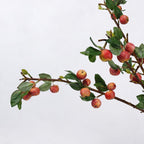 Artificial Green Apple Branch with Leaves, 24" Single Stem Faux Plant for Home Decor, Hotel Displays, and Window Styling