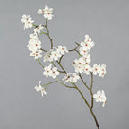 Artificial Silk Pear Blossom Branch, 30" Tall Floral Decor for Home, Hotel & Window Display, Realistic Single Stem with Bendable Wire, Pink or White