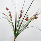 Artificial Umbrella Grass Stems, Set of 2, 53" Tall, PE/PVC Material, Modern Style, Indoor Decor for Office, Hotel, or Display