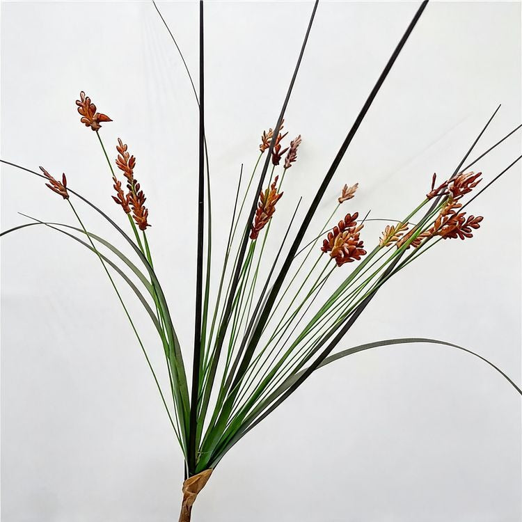 Artificial Umbrella Grass Stems, Set of 2, 53" Tall, PE/PVC Material, Modern Style, Indoor Decor for Office, Hotel, or Display