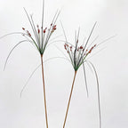 Artificial Umbrella Grass Stems, Set of 2, 53" Tall, PE/PVC Material, Modern Style, Indoor Decor for Office, Hotel, or Display
