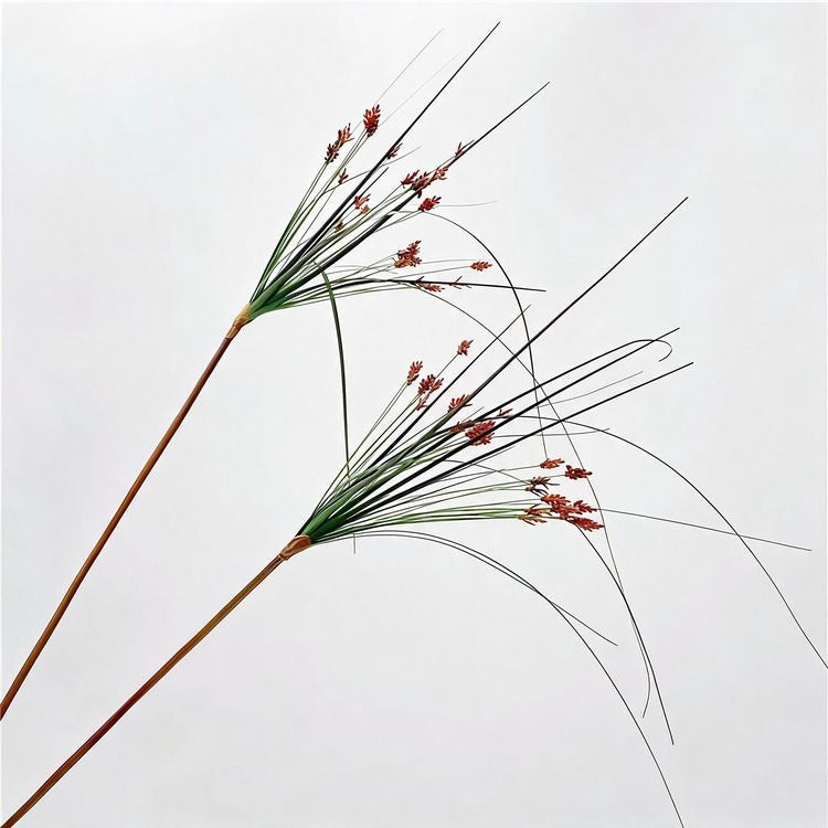 Artificial Umbrella Grass Stems, Set of 2, 53" Tall, PE/PVC Material, Modern Style, Indoor Decor for Office, Hotel, or Display