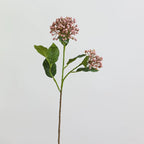Artificial Hydrangea Stem, Single Stem with 2 Blooms, 21" Tall, Silk Fabric Flowers for Home Decor, Hotel Display, Window Arrangement