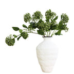 Artificial Hydrangea Stem, Single Stem with 2 Blooms, 21" Tall, Silk Fabric Flowers for Home Decor, Hotel Display, Window Arrangement