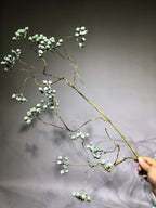 Artificial Mulberry Berries, Single Stem, 31" Tall, White and Green, Perfect for Home Decor, Floral Arrangements, and Event Styling