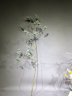 Artificial Mulberry Berries, Single Stem, 31" Tall, White and Green, Perfect for Home Decor, Floral Arrangements, and Event Styling
