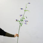 Artificial Clematis Bell Flowers, Single Stem with 8 Blooms, 41" Tall Silk Floral Arrangement for Home, Hotel & Wedding Decor