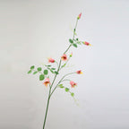 Artificial Clematis Bell Flowers, Single Stem with 8 Blooms, 41" Tall Silk Floral Arrangement for Home, Hotel & Wedding Decor