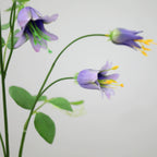 Artificial Clematis Bell Flowers, Single Stem with 8 Blooms, 41" Tall Silk Floral Arrangement for Home, Hotel & Wedding Decor