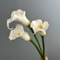 Artificial Calla Lily Single Stem, PU Material, 27" Tall, White/Black/Green/Orange, Elegant Floral Decor for Weddings, Hotels, Home Styling