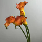 Artificial Calla Lily Single Stem, PU Material, 27" Tall, White/Black/Green/Orange, Elegant Floral Decor for Weddings, Hotels, Home Styling