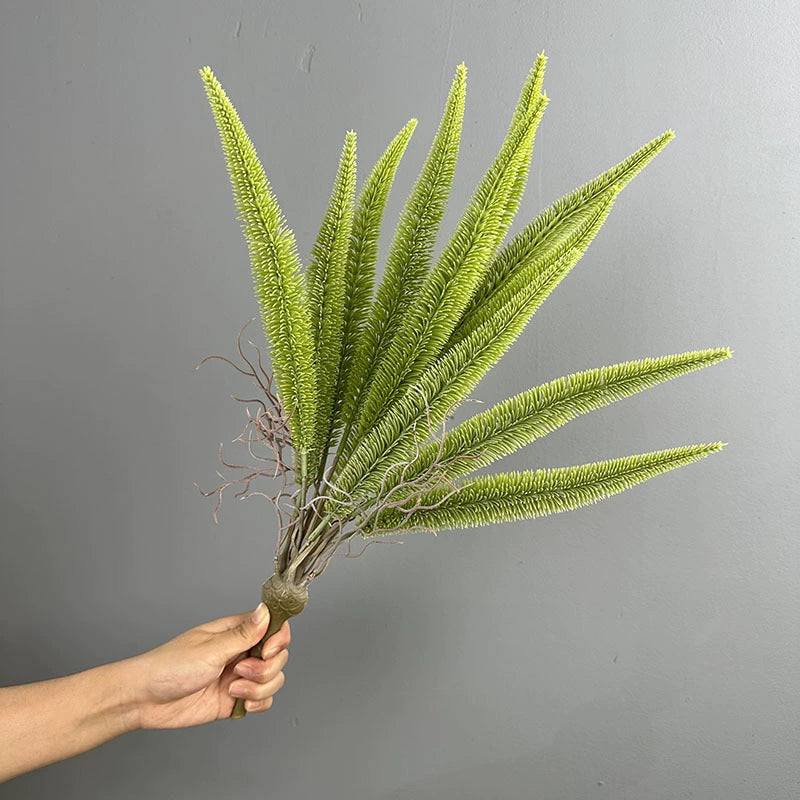 Artificial Foxtail Fern Bush, Realistic Persian Fern Plant, Tropical Greenery for Indoor Outdoor Decor, 22"