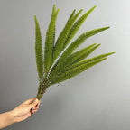 Artificial Foxtail Fern Bush, Realistic Persian Fern Plant, Tropical Greenery for Indoor Outdoor Decor, 22"