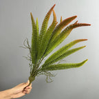 Artificial Foxtail Fern Bush, Realistic Persian Fern Plant, Tropical Greenery for Indoor Outdoor Decor, 22"