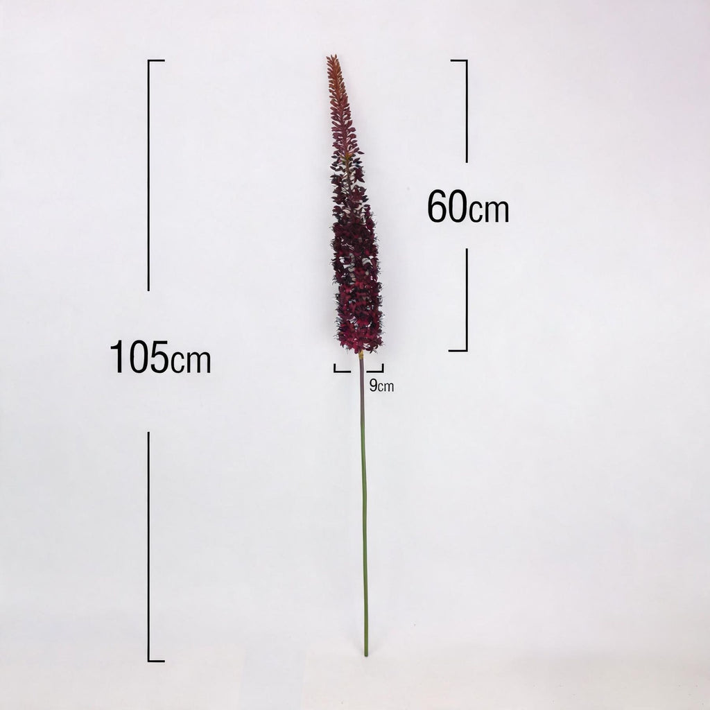 41" Artificial Foxtail Flower, Single Stem Victorian Larkspur Silk Floral for Home Decor, Vase Arrangements, Living Room Accent