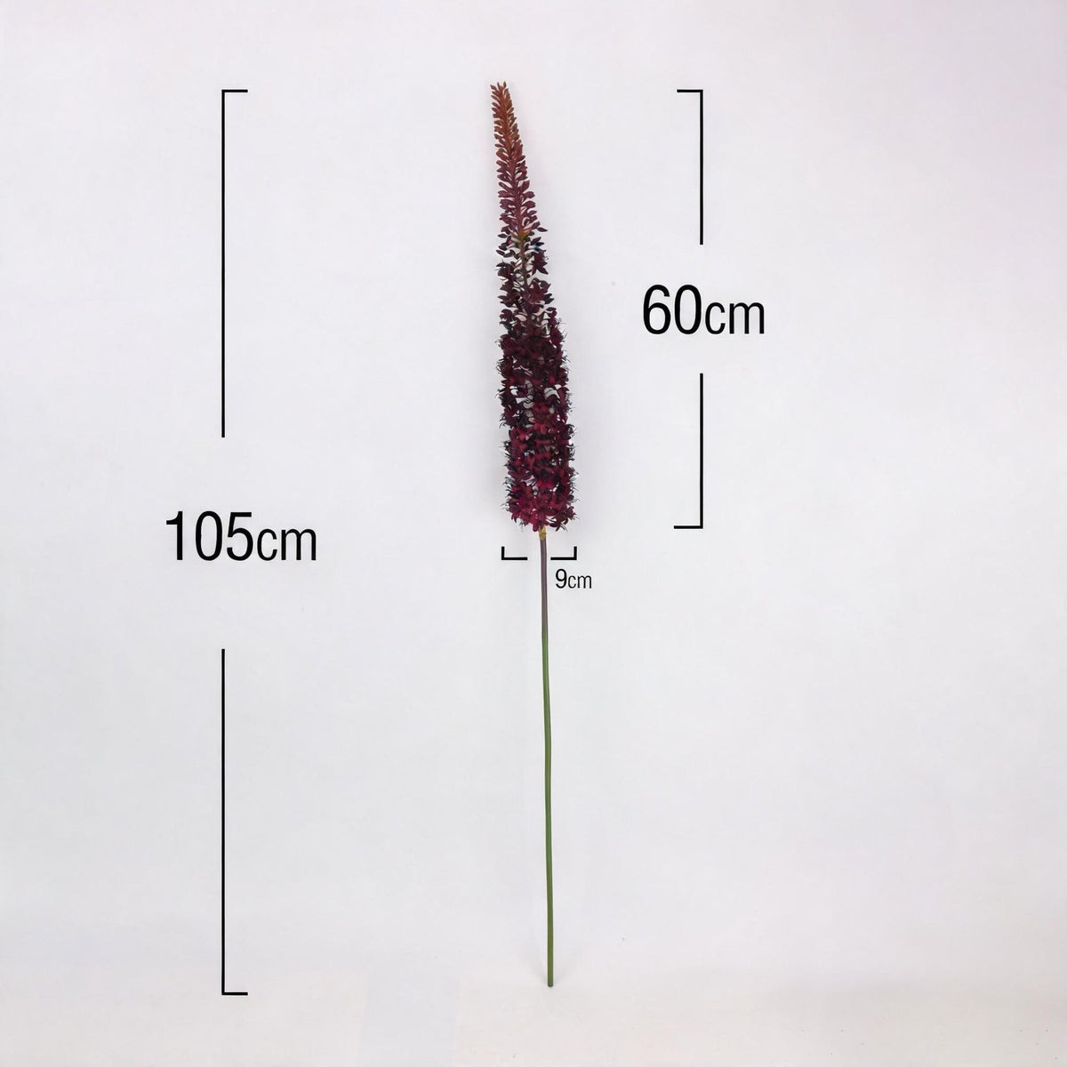 41" Artificial Foxtail Flower, Single Stem Victorian Larkspur Silk Floral for Home Decor, Vase Arrangements, Living Room Accent