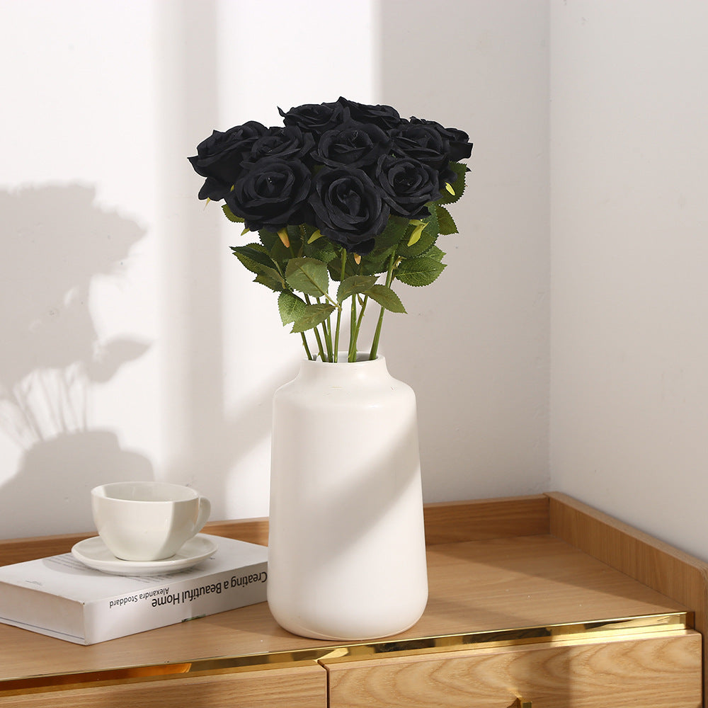 Artificial Silk Rose Single Stem, 20" Tall with 2.76" Bloom, Set of 10 - Wedding Decor, Home Styling, Valentine's Day