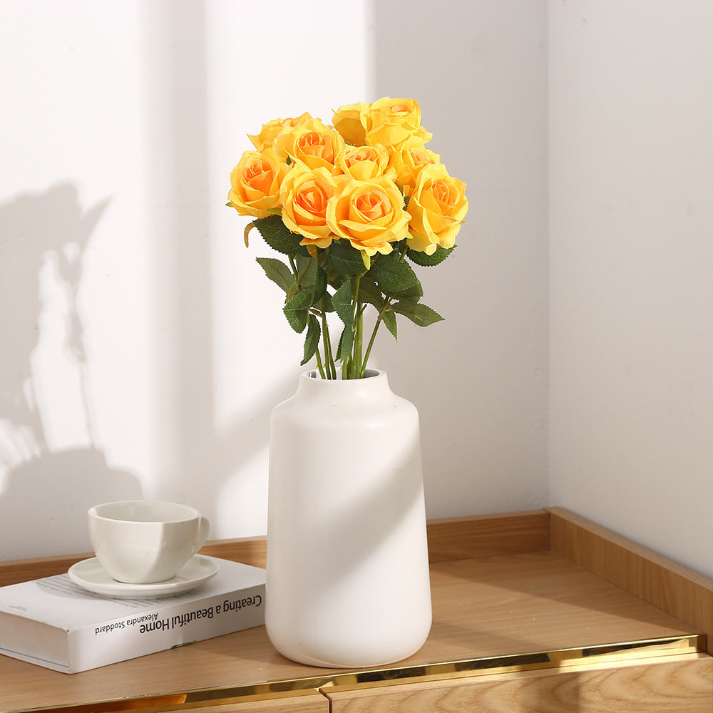 Artificial Silk Rose Single Stem, 20" Tall with 2.76" Bloom, Set of 10 - Wedding Decor, Home Styling, Valentine's Day
