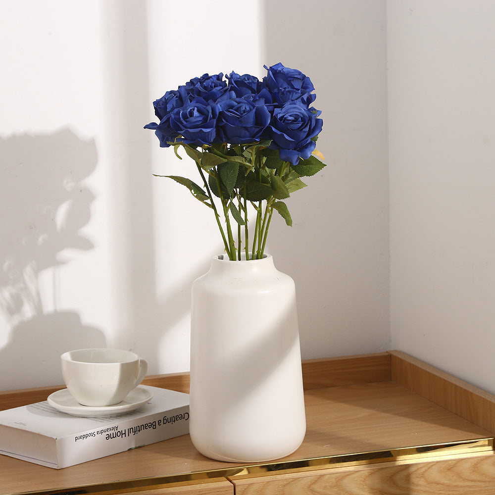 Artificial Silk Rose Single Stem, 20" Tall with 2.76" Bloom, Set of 10 - Wedding Decor, Home Styling, Valentine's Day