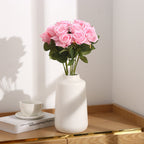 Artificial Silk Rose Single Stem, 20" Tall with 2.76" Bloom, Set of 10 - Wedding Decor, Home Styling, Valentine's Day