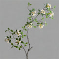 Artificial Island Flower Stem, 45" Tall, Silk Material, Single Stem with 9 Blooms, Light Luxury Style for Home, Hotel, Wedding Decor