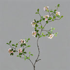 Artificial Island Flower Stem, 45" Tall, Silk Material, Single Stem with 9 Blooms, Light Luxury Style for Home, Hotel, Wedding Decor