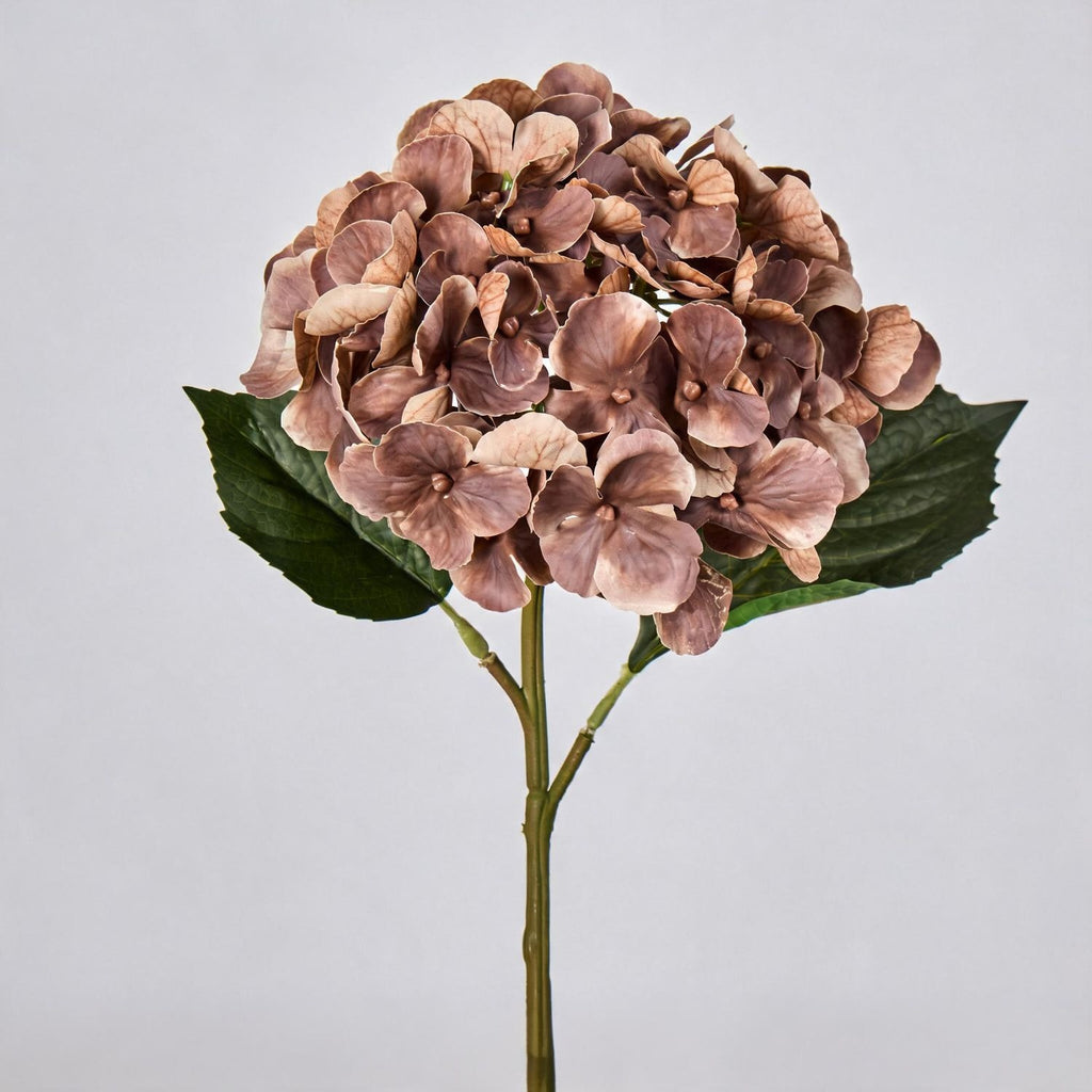 Artificial Hydrangea Single Stem, 16" Tall, 6" Bloom, Wedding & Event Decor, Indoor Use
