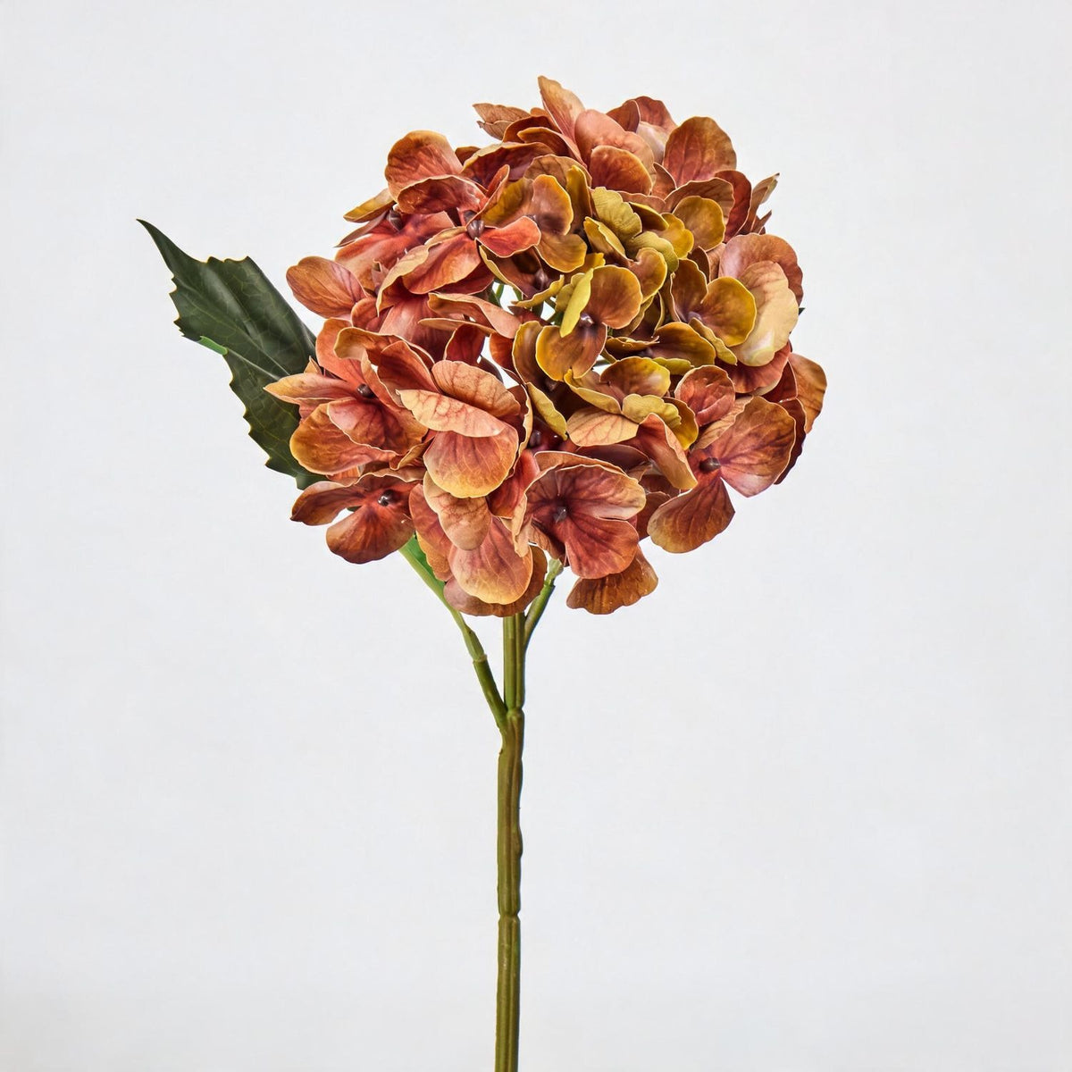 Artificial Hydrangea Single Stem, 16" Tall, 6" Bloom, Wedding & Event Decor, Indoor Use
