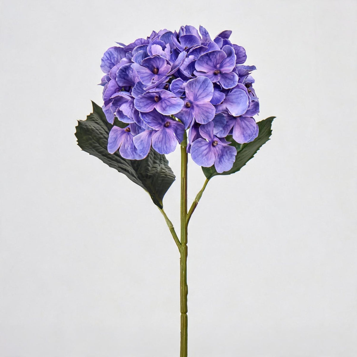 Artificial Hydrangea Single Stem, 16" Tall, 6" Bloom, Wedding & Event Decor, Indoor Use