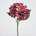 Artificial Hydrangea Single Stem, 16" Tall, 6" Bloom, Wedding & Event Decor, Indoor Use