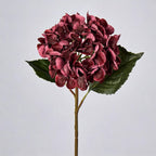 Artificial Hydrangea Single Stem, 16" Tall, 6" Bloom, Wedding & Event Decor, Indoor Use