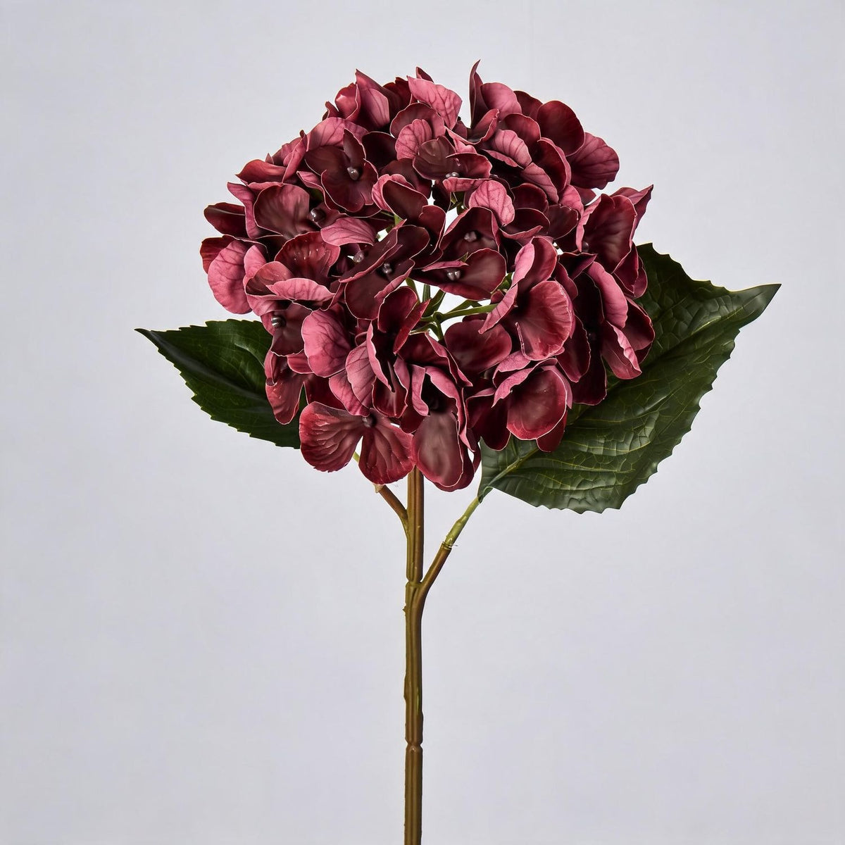 Artificial Hydrangea Single Stem, 16" Tall, 6" Bloom, Wedding & Event Decor, Indoor Use