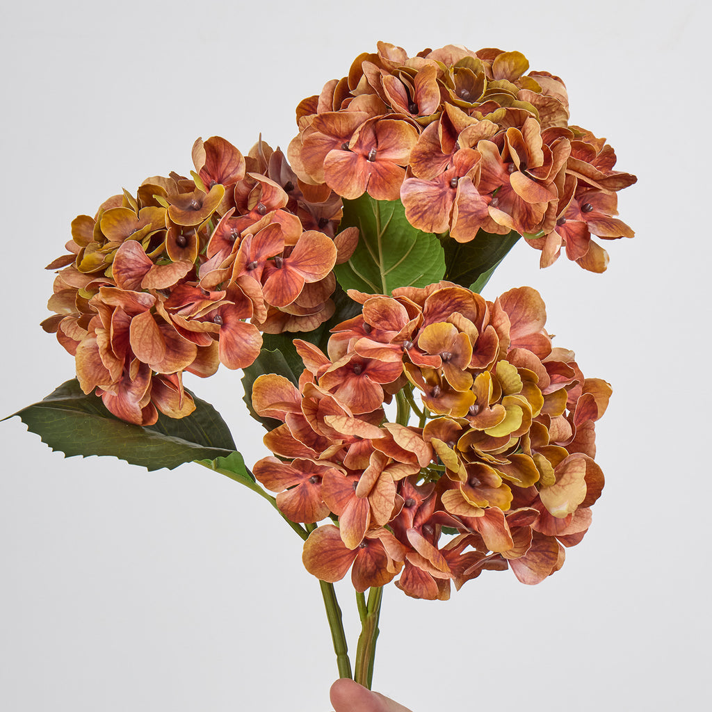 Artificial Hydrangea Single Stem, 16" Tall, 6" Bloom, Wedding & Event Decor, Indoor Use