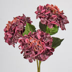 Artificial Hydrangea Single Stem, 16" Tall, 6" Bloom, Wedding & Event Decor, Indoor Use