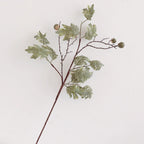 Artificial Maple Branch with Berries, 34" Single Stem Silk Fall Decor, Indoor Home or Commercial Display