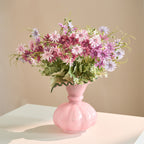 Artificial Dutch Daisy Bush, 15" Tall, Realistic Faux Flowers for Home Decor, Bouquets, and Event Styling