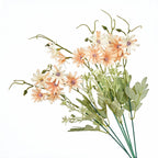 Artificial Dutch Daisy Bush, 15" Tall, Realistic Faux Flowers for Home Decor, Bouquets, and Event Styling