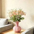 Artificial Dutch Daisy Bush, 15" Tall, Realistic Faux Flowers for Home Decor, Bouquets, and Event Styling