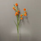 Artificial Fritillary Flower Stem, Single Stem with 12 Blooms, White & Green, 35", Silk Material, Perfect for Home, Hotel, Wedding & Window Displays