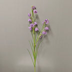 Artificial Fritillary Flower Stem, Single Stem with 12 Blooms, White & Green, 35", Silk Material, Perfect for Home, Hotel, Wedding & Window Displays