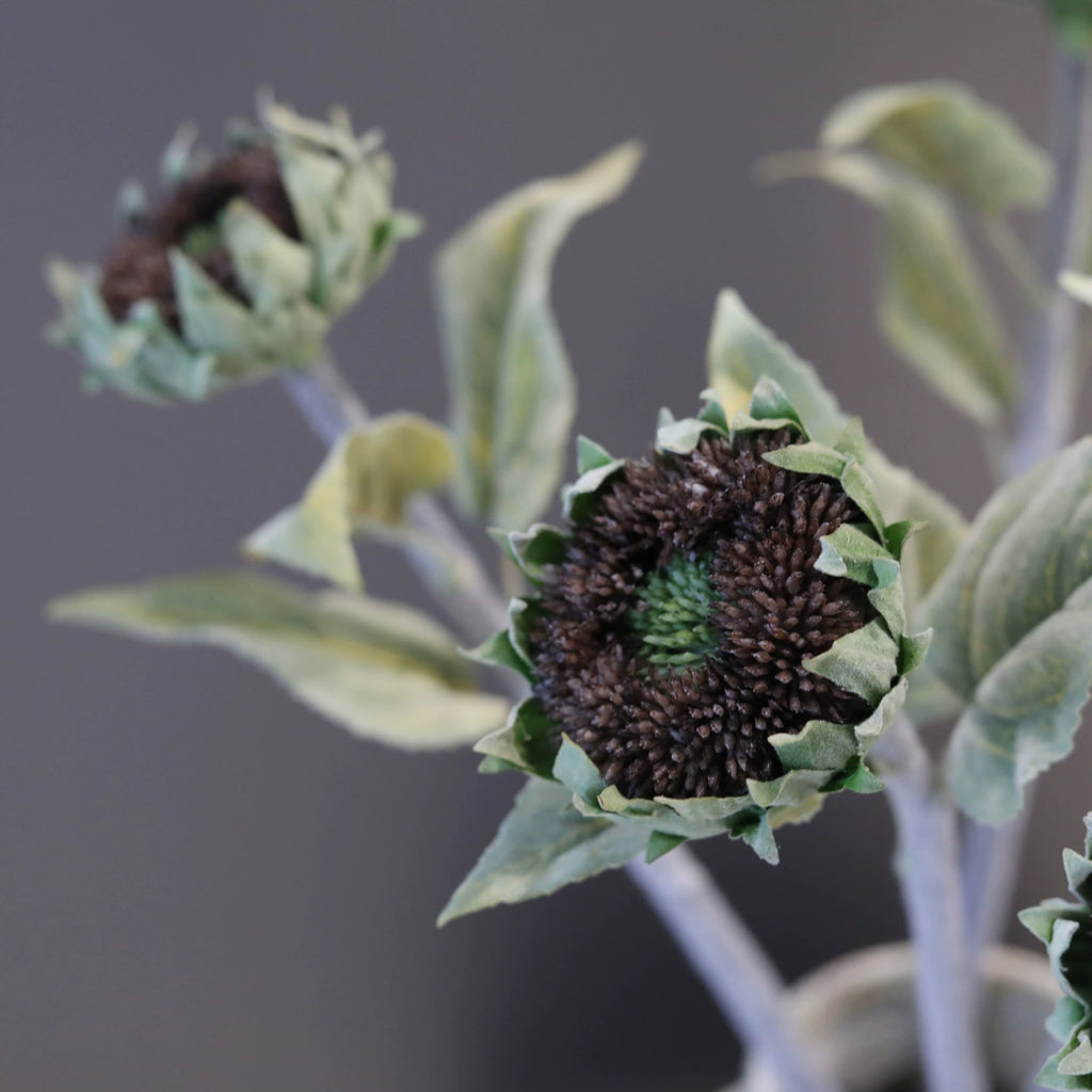 Premium Artificial Sunflower Stem, 24" Tall, Single Bloom, Yellow & Black-Brown, Light Luxury Style, Indoor Decor, Weddings & Commercial Spaces