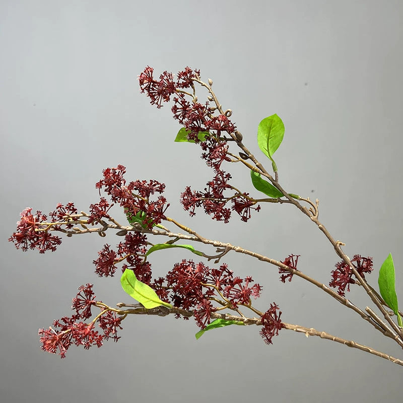 Artificial Osmanthus Branch, Light Luxury Faux Flower, 35" Single Stem with 3 Branches, PE/PVC, 6 Colors - Home, Hotel & Commercial Decor