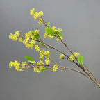 Artificial Osmanthus Branch, Light Luxury Faux Flower, 35" Single Stem with 3 Branches, PE/PVC, 6 Colors - Home, Hotel & Commercial Decor