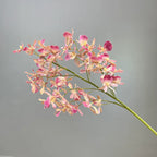 Real-Touch Spider Orchid Artificial Flower, Single Stem with 42 Blooms, 35", White, Pink, Purple, Yellow, Orange, Indoor Decor, Hotel Displays