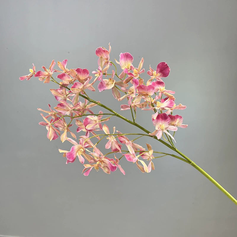 Real-Touch Spider Orchid Artificial Flower, Single Stem with 42 Blooms, 35", White, Pink, Purple, Yellow, Orange, Indoor Decor, Hotel Displays