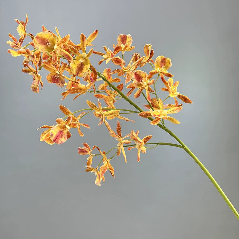 Real-Touch Spider Orchid Artificial Flower, Single Stem with 42 Blooms, 35", White, Pink, Purple, Yellow, Orange, Indoor Decor, Hotel Displays
