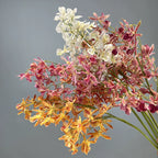 Real-Touch Spider Orchid Artificial Flower, Single Stem with 42 Blooms, 35", White, Pink, Purple, Yellow, Orange, Indoor Decor, Hotel Displays