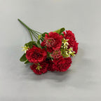 Artificial Peony Bush, 6 Blooms, 13" Tall, Lifelike Faux Peonies for Bouquets, Home Decor, Wedding Arrangements, Vase Fillers